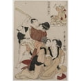 thumbnail image 3 of Kitagawa Utamaro 11x14 Black Modern Framed Museum Art Print Titled - Chushingura: Act III of the Storehouse of Loyalty (Late 1790s), 3 of 5