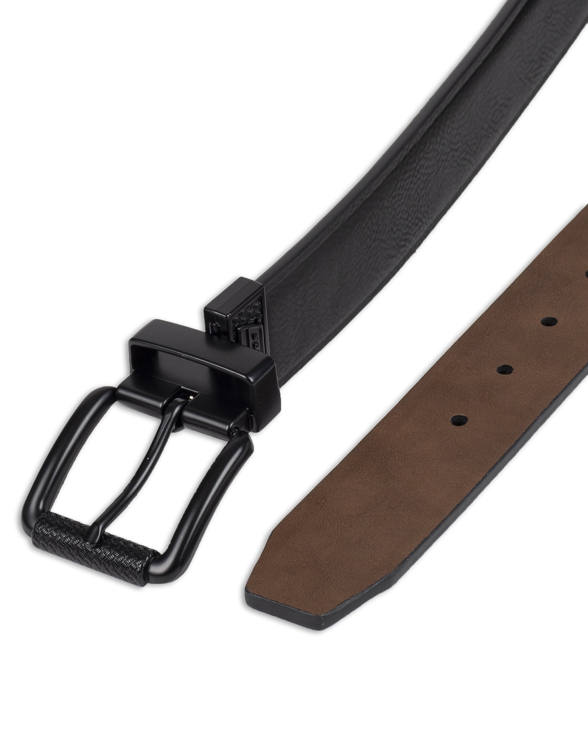 Genuine Dickies Men's Two-In-One Reversible Black to Brown Casual Stretch Belt