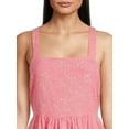 thumbnail image 4 of Time & Tru Women's Coral Rose Tie Back Dress, XXXL, 4 of 5