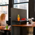 thumbnail image 4 of Stand Up Desk Store ReFocus Raw Freestanding Acoustic Desk Divider Privacy Panel to Reduce Noise and Visual Distractions (Castle Gray, 23.6"  x 62" ), 4 of 7