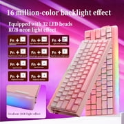 AULA Hero 68 HE 60% Wired Gaming Keyboard with Hall Effect Magnetic Switches, Adjustable Actuation, Rapid Trigger, RGB Backlight, Pink Gradient( Side-Printed, Black king Switch)