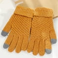 thumbnail image 4 of Moocorvic Winter Warm Gloves Men Women, Touch Screen Thermal Knit Gloves for Cold Weather Outdoors,Yellow, 4 of 6