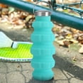 thumbnail image 5 of Collapsible Travel Water Bottle, Reuseable Silicone Foldable Water Bottles for Gym Camping Hiking, Portable Leak Proof Sports Water Bottle with Carabiner, 500ml Expandable Water Bottle Sports Cups, 5 of 6