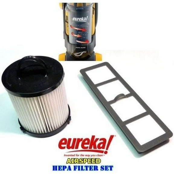 Envirocare Eureka AirSpeed Bagless Upright HEPA Filter Replacement Set.