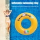 thumbnail image 1 of Anillo de natación inflable con letras para niños y adultos, círculo de flotador de mar de piscina gruesa (90), 1 of 9