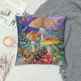 thumbnail image 2 of Qinduosi Mushroom Throw Pillow Cover,Mushroom Pillow Cushion Case,Two Side Printing Invisible Zipper Rainbow Color Wild Mushroom Pillow Case Sofa Couch Livingroom Decor White, 2 of 5