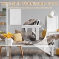 thumbnail image 5 of Rubber Furniture Pads, Non-Slip Furniture Coaster Square Anti Skid Caster Cups Furniture Feet Cup Floor Protectors Black 2.5", 5 of 6