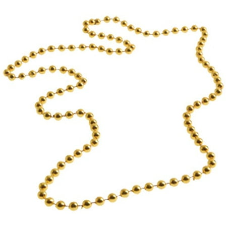 GOLD METALLIC 6MM BEAD NECKLACES, SOLD BY 28 DOZENS