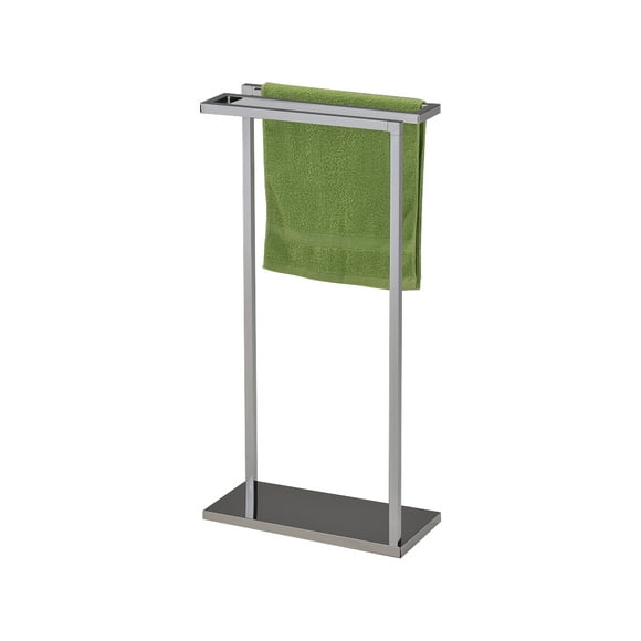 Pilaster Designs HATR418 Pilaster Designs - Chrome Finish Metal Free Standing Towel Rack Stand