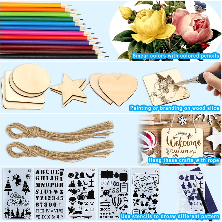 LifeIdeas Wood Burning Kit, 95 Pieces With Adjustable Temperature Pen photo 2