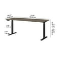thumbnail image 6 of Pemberly Row 72W x 30D Adjustable Desk in Modern Hickory - Engineered Wood, 6 of 13