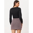 thumbnail image 4 of DARING DIVA Women's High Waist Button Decor Mini Skirt M Red, 4 of 6