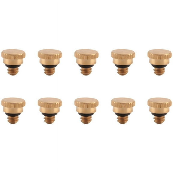 10PCS 10/24 Screw Thread Brass Misting Nozzle Plug Low Pressure Atomizing Mist for Outdoor Cooling System