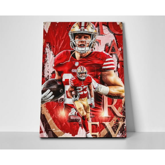 Christian McCaffrey 49ers Poster or Wrapped Canvas