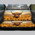 thumbnail image 4 of KUIFORTI Aztec Automobile Seat Cover Sets 4 Pcs, Highland Cow Front Seat Protector Carseat Rear Split Bench Cover Universal for Car Truck SUV Easy to Install, 4 of 7