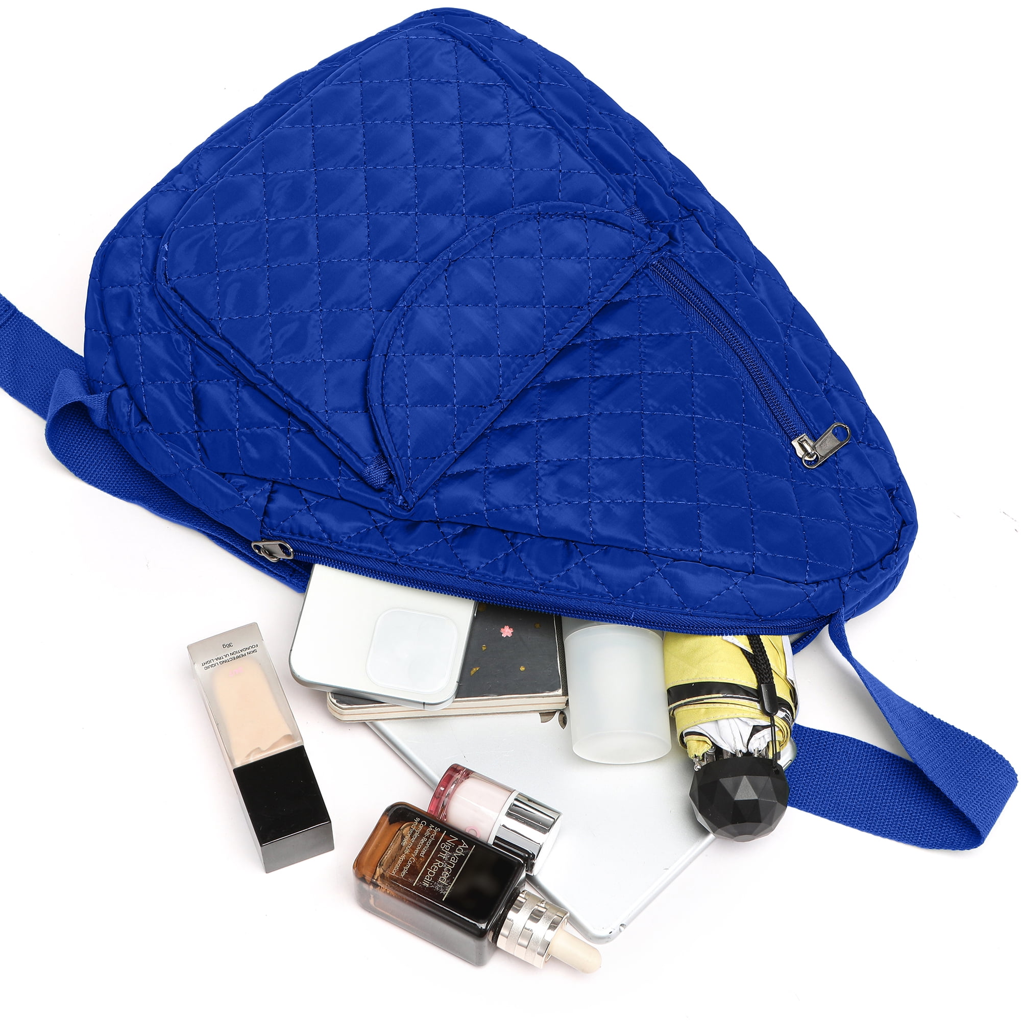 2-Piece Unisex Quilted Nylon Sling Bag Set – Large-Capacity Crossbody Bags with Chest & Shoulder Wear Options, Ideal for Travel, Hiking, Work & Commute