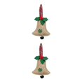 thumbnail image 3 of Monstrate Campana de Navidad Atmósferas decorativas Árbol de Navidad Colgante Tela no tejida Fondo al aire libre Patio Chimenea Decoración Albaricoque 2piezas, 3 of 6
