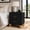 Black, variant on Atumcto 2-Drawer Fluted Nightstand, Wood Bedside Table with Solid Wood Legs & Metal Handles for Bedroom & Living Room, Olive