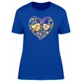 thumbnail image 1 of Floral Heart Kissing Birds Tee Women's -Image by Shutterstock, 1 of 1