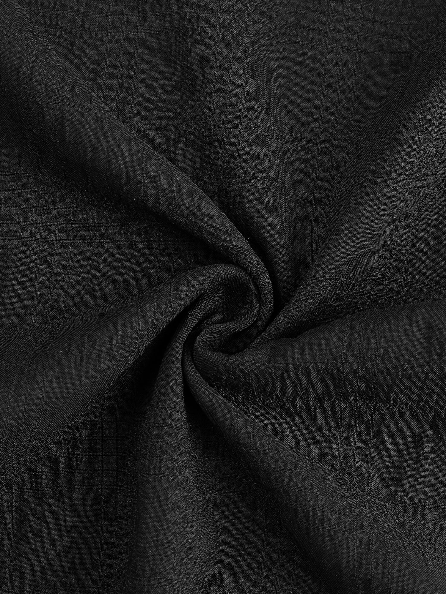 DARING DIVA Women's Plus Textured Notched V Neck Blouse 4X Black