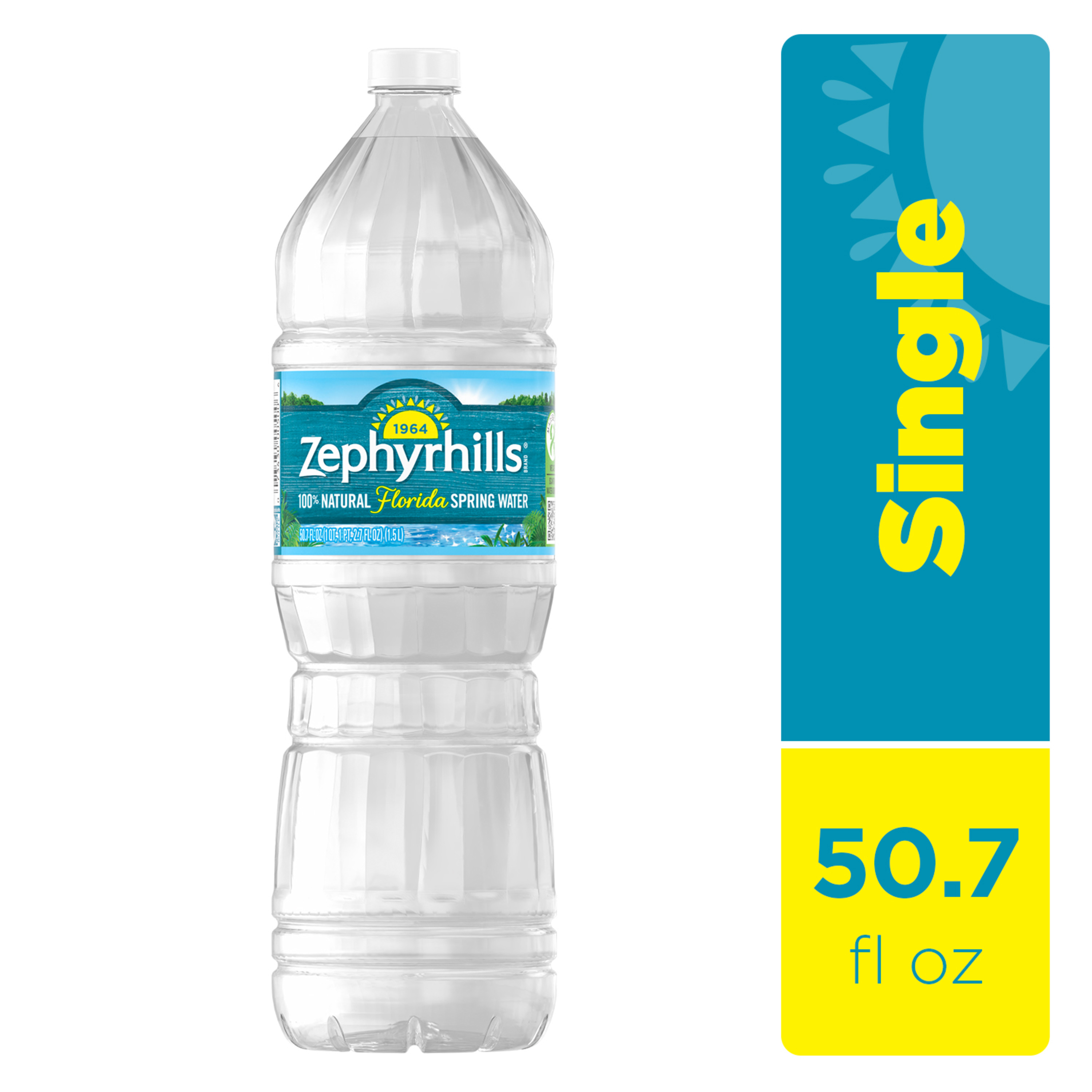 ZEPHYRHILLS Brand 100 Natural Spring Water, 50.7ounce