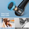 thumbnail image 2 of Ventilador de refrigeración Ventilador colgante de cuello sin cuchillas recargable Enfriador de aire portátil ajustable, Negro seitruly HA006094-01B, 2 of 6