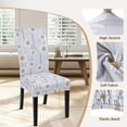 thumbnail image 3 of Dining Room Chair Covers Set of 4, Stretch Printed Parsons Chair Slipcovers Spandex Removable Washable Kitchen Chair Protector Cover for Dining Room, Hotel, Ceremony (Daisy Pattern), 3 of 6