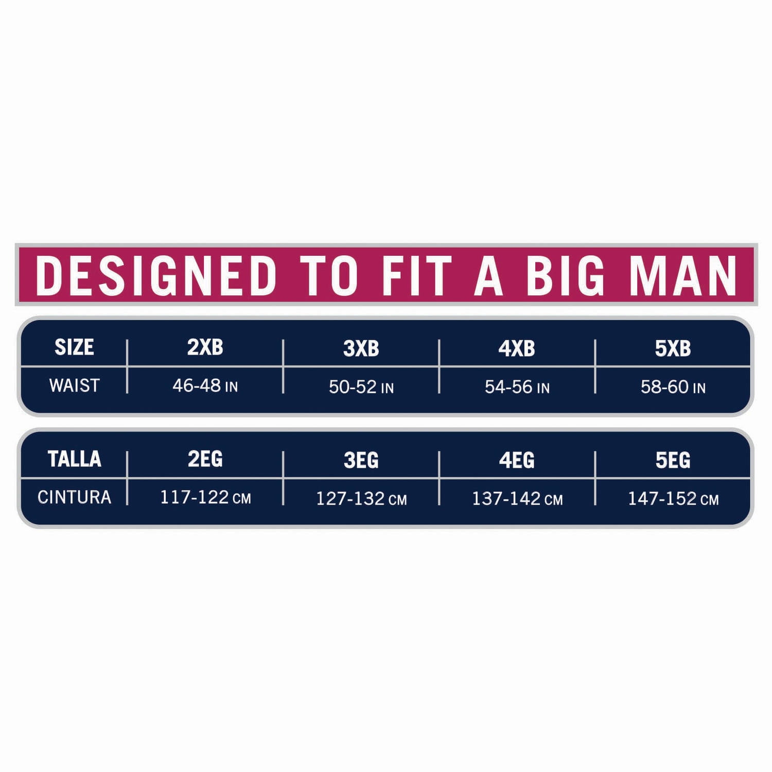 2xb Size Chart