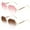 Transparent Pink+Gradient Brown, variant on Sunier Oversized Rimless Sunglasses for Women Fashion Gradient Ladies Shades-2 Pack