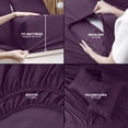 thumbnail image 4 of Juego de sábanas Utopia Bedding de microfibra totalmente cepillada, color morado, 4 of 7