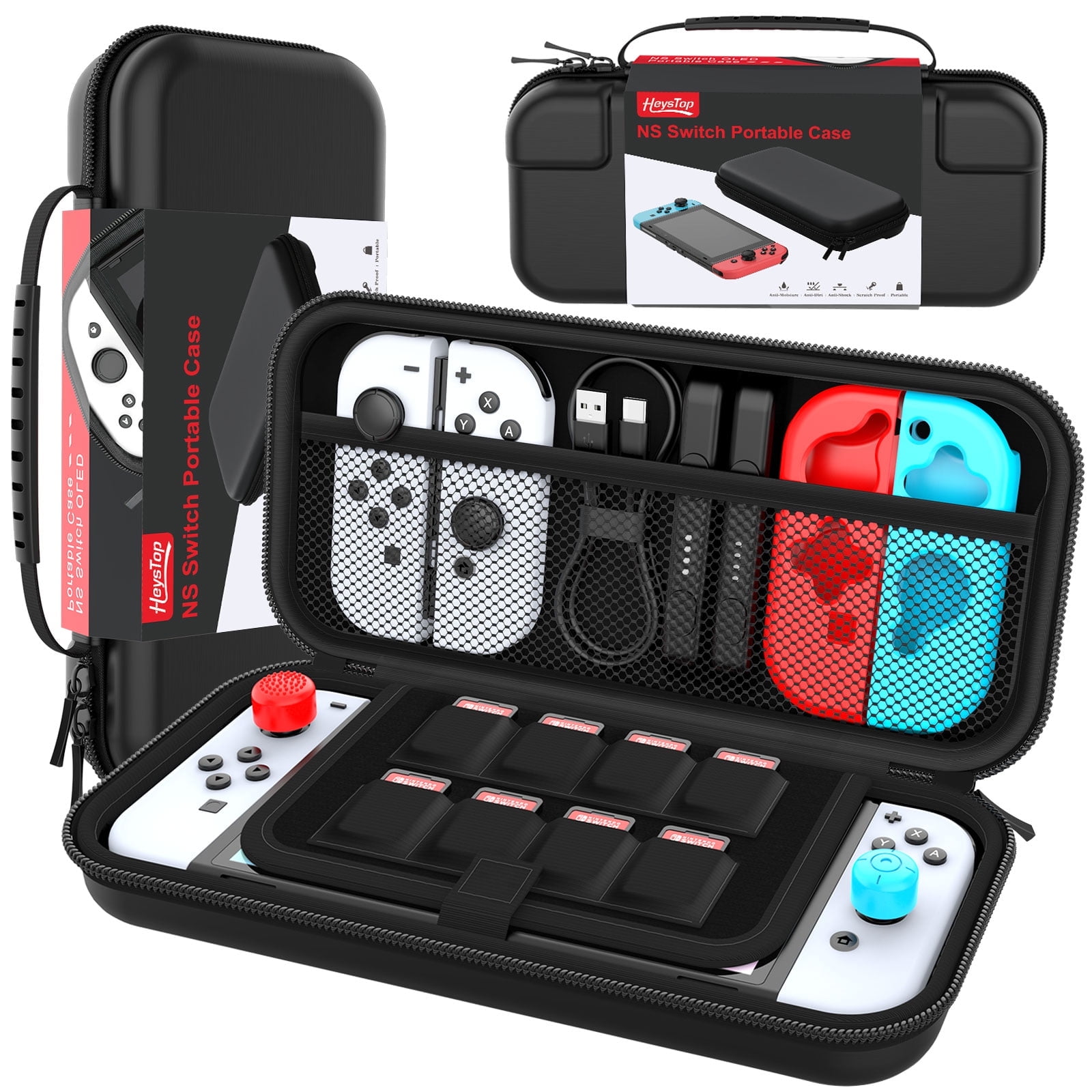 OIVO Nintendo Switch OLED Case, Hard Shell Travel Case, Fits Joy