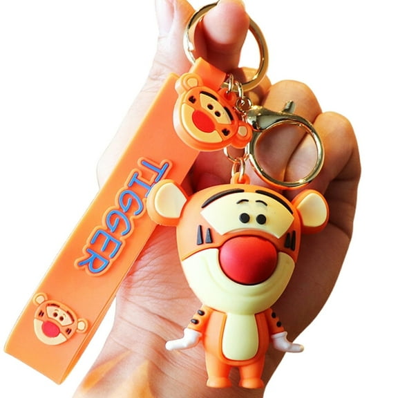 Cute Tigger 3D Keychain - Disney Mickey's Collectible Figure - Adorable Bag, Door, and Car Keyring
