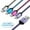 Style 3, variant on USB C Cable,USB A to USB C Cables 4pack 6ft FiveBox 3A Fast Charging Cord Nylon Braided USB C Charging Cable(Purple,Rose,Blue,Black)