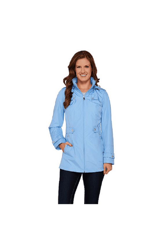 New York Jacket with Quilting Details, Vista Blue, Size L, $72