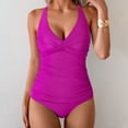 thumbnail image 2 of iTNHFP Swimwear Women Bikini Bikini Bathing Suit In Dark V Solid Color, 2 of 5