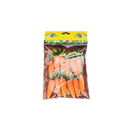 12 Easter Carrot Foam Glitter Mock Carrot Artificial Foam Plastic Decorations Fillable Easter Carrot Container 2.76X1.97X1.97 Inches Each