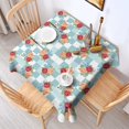 thumbnail image 2 of Pioneer Flower Floral Print Pattern Square Tablecloth, Waterproof Wipeable Spillproof Washable Table Cover for Home Kitchen Party Decor, 60"x60", 2 of 6