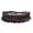 Brunette Brown, variant on Messy Wide 2 Strands Synthetic Hair Braided Headband Classic Chunky Plaited Braids Elastic Stretch Plait Headband (Black)