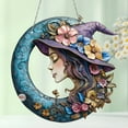 thumbnail image 6 of Vggrvlo Stained Glass Window Hanging Halloween Witch Suncatcher for Windows Panels for Halloween Decorations, 6 of 6