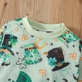thumbnail image 6 of MEZZALL Boys St. Patrick's Day Outfit Casual Gren Print Long Sleeve Hoodie Sweatshirt Tops And Jogger Pants Two Piece Kids Holiday Party Wear Soft Children Fashion Clothes Sets, 6 of 8