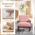 thumbnail image 3 of Timbernest Rocking Chair Accent Chair Reading Armchair for Living Room, Bedroom, Sunroom, Light Pink, 3 of 9