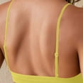 thumbnail image 4 of ATOYSOY Wireless Seamless Bralette For Women Super Thin Adjustable Strap Plain Solid V Shape Cup V Neck Thin Minimal Soft Support Bra No Underwire Solid Color Sleep Daily Wear, 4 of 5