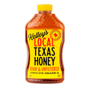 Local Texas Kelleys Honey, Raw and Unfiltered Raw Honey, Pure Honey, 40 oz Squeeze Bottle