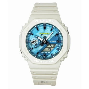 Casio G-Shock Analog Digital Bio-Based Resin Strap Blue Dial Quartz GA-2100AS-5A 200M Mens Watch