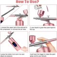 thumbnail image 2 of LCD Air Brush Kit with Air Compressor, 3 Gear Pressure Cordless, 2 of 5