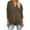 #028 Coffee, variant on Big and Tall Women's Hoodies, Ribbed Elastic Band Sweatshirt, Quartered Button Front Pullover Top for Women, S-3XL