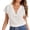 A-White100, variant on Women Chiffon Blouse Summer Casual Shirts Tops Split V Neck Loose Tunic Short Sleeve Ladies Dressy Shirts Tops