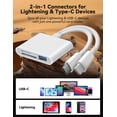 thumbnail image 3 of Lector de tarjetas SD MujuDoler para iPhone iPad USB-C de doble conector, 3 of 8