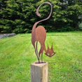 thumbnail image 1 of Metal Cat Fence For Halloween Cat Garden Decoration Metal Yard Decoration For Outdoor And Garden Steel Silhouette With Cat Statue Statuette, 1 of 4