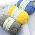 thumbnail image 3 of NIBOLOG 1 Roll 4 Strand Woolen Yarn - Super Soft DIY Wear Resistant Milk Cotton Knitting Wool, 3 of 8
